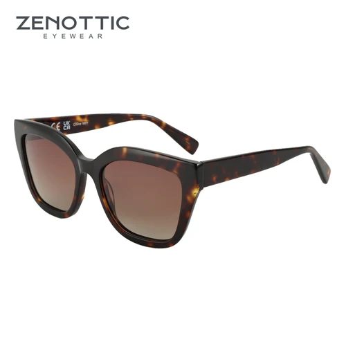 ZENOTTIC 2025 gafas de sol polarizadas de mariposa a la moda para mujer, gafas de sol de acetato de alta calidad con protección Uv400, gafas de sol para mujer ZS6213