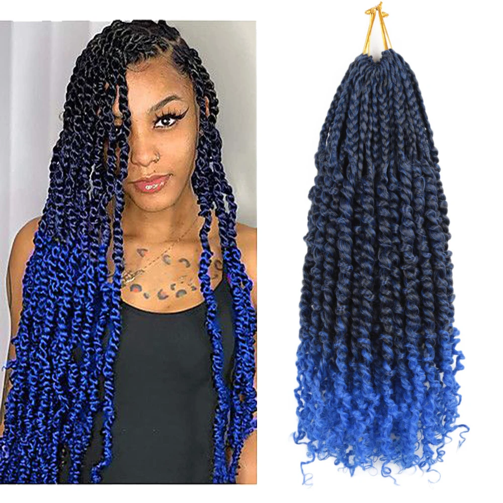 

Hair Nest New Passion Twist Hair Pre-twisted Passion Twist Crochet Hair Water Wave Crochet Box Braids Bohemian Synthetic Hair