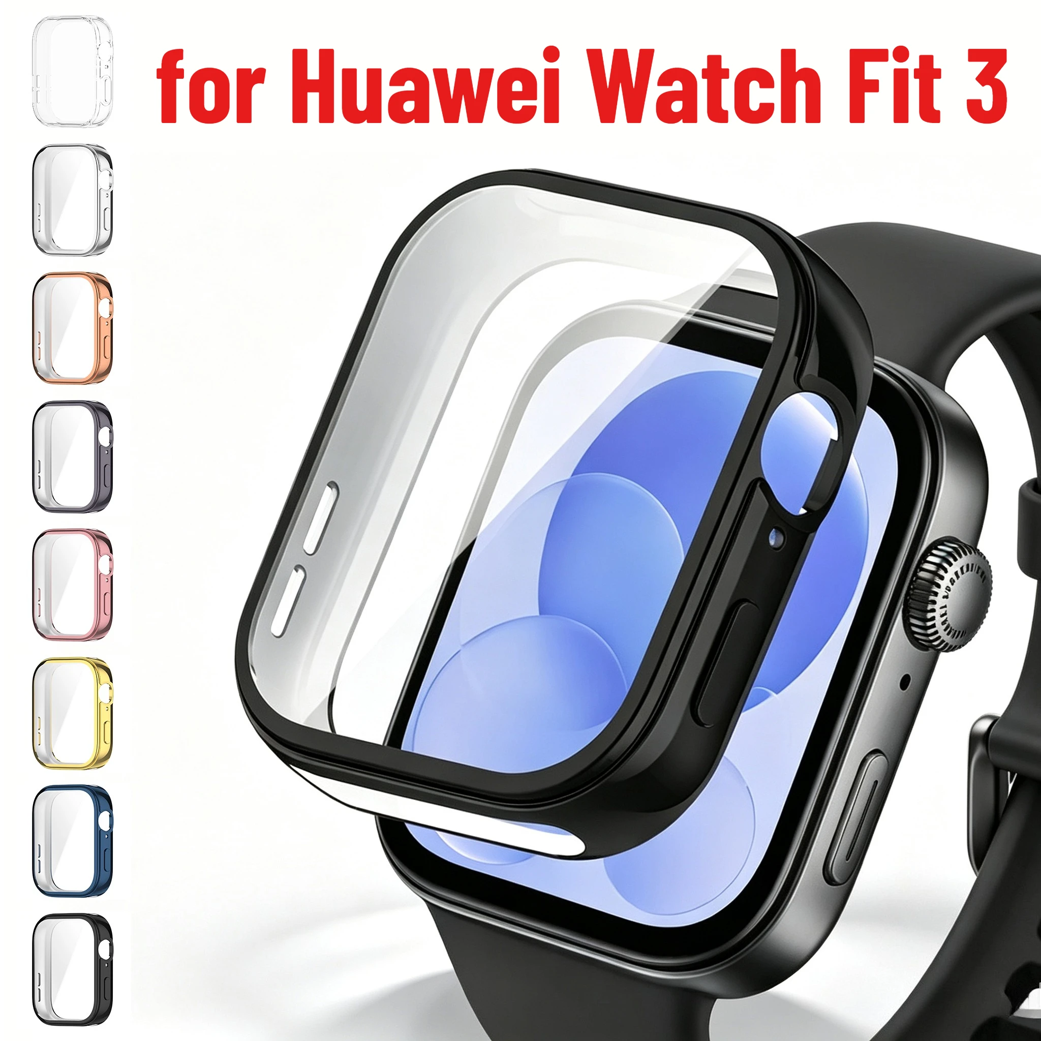 Shockproof Cover TPU Protection Case Transparent Case Smartwatch Shell Frame Accessories for Huawei Watch Fit 3