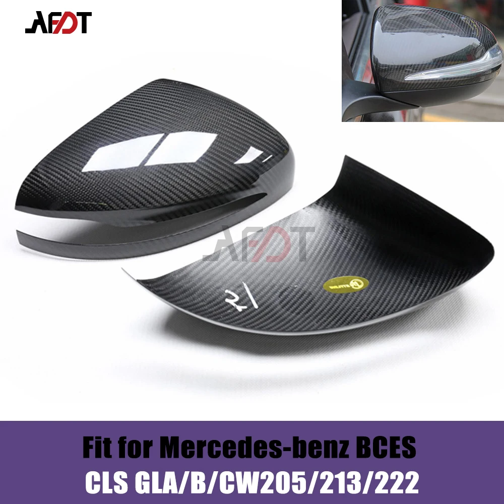 

Real Carbon Fiber Car Rear View Mirror Cover Caps Exterior Accessories for Benz B C E S Class CLS GLA W205 W213 W222 W464 G63