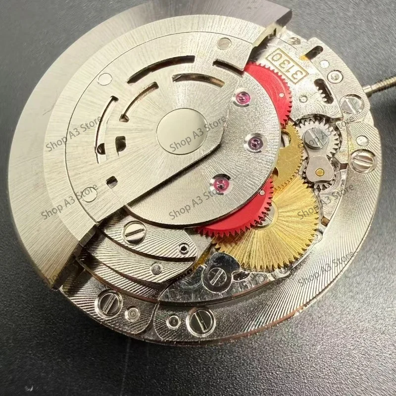Watchmaker Chinese 3130 no date automatic mechanical movement blue balance wheel movementVR3130