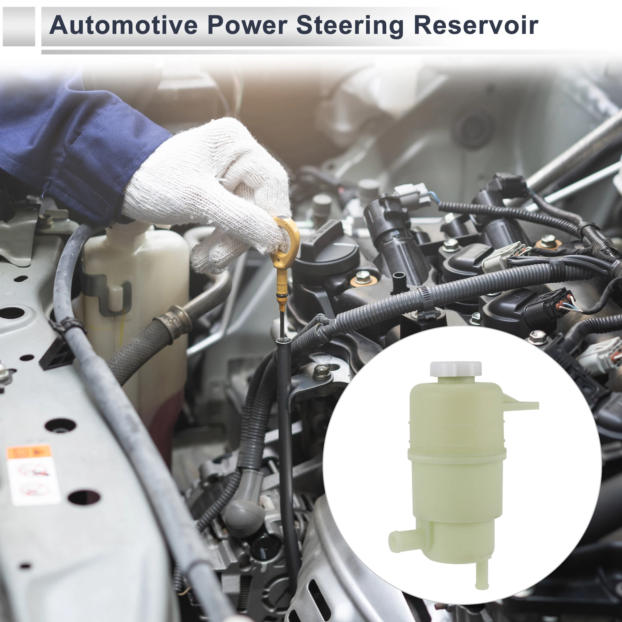 UXCELL Power Steering Reservoir for Mitsubishi Triton L200 Pajero 2011 2012 2013 2014 2015 No.MR995028 view 2