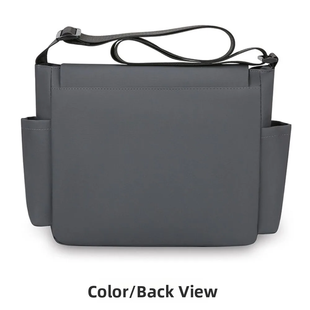 جديد سعة كبيرة للرجال حقيبة كروسبودي بولي PU حزام قابل للتعديل حقيبة كتف متعددة جيوب مقاوم للماء حقيبة أعمال رياضية #4