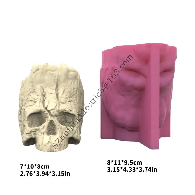 Sturdy Silicone Skull Flower Pots Mold For Artistic Resin Crafts And Decors