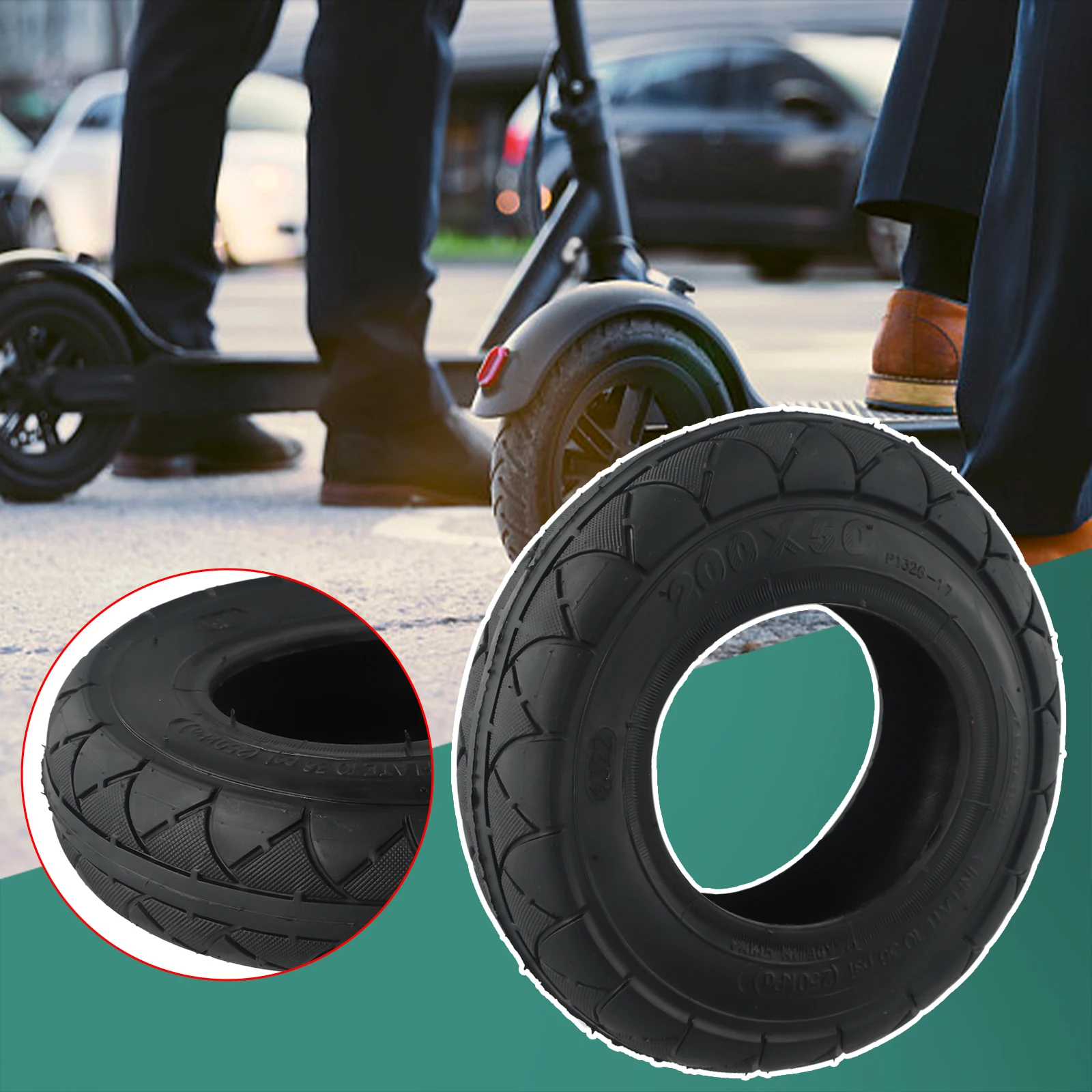 

200x50 E-Scooter Tire Inner Tube Bent Valve 8x2 Inch Rubber Inner Tube For Use With Electric Scooter