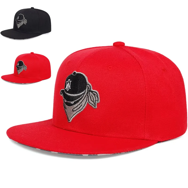 Cappelli hip-hop con ricamo mascherato unisex Primavera Autunno Cappellini da baseball snapback casual regolabili Cappello per protezione solare da esterno