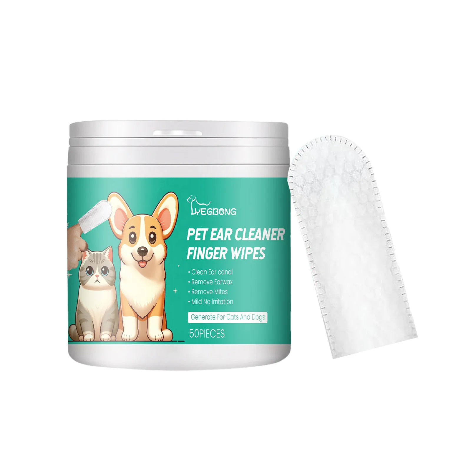 Pet Cleaning Wipes Dog Teeth Strain Cat Tear Puppy Earwax Soft Mite Removal Oral Care Disposable Deodorizing Eye Cleaner for Dog