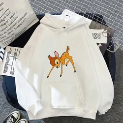 Autumn New Funny Disney Bambi Hoodies Thumper Print Women Pullover Hooded Fashion Casual O-neck Sweatshirt Tops Unisex