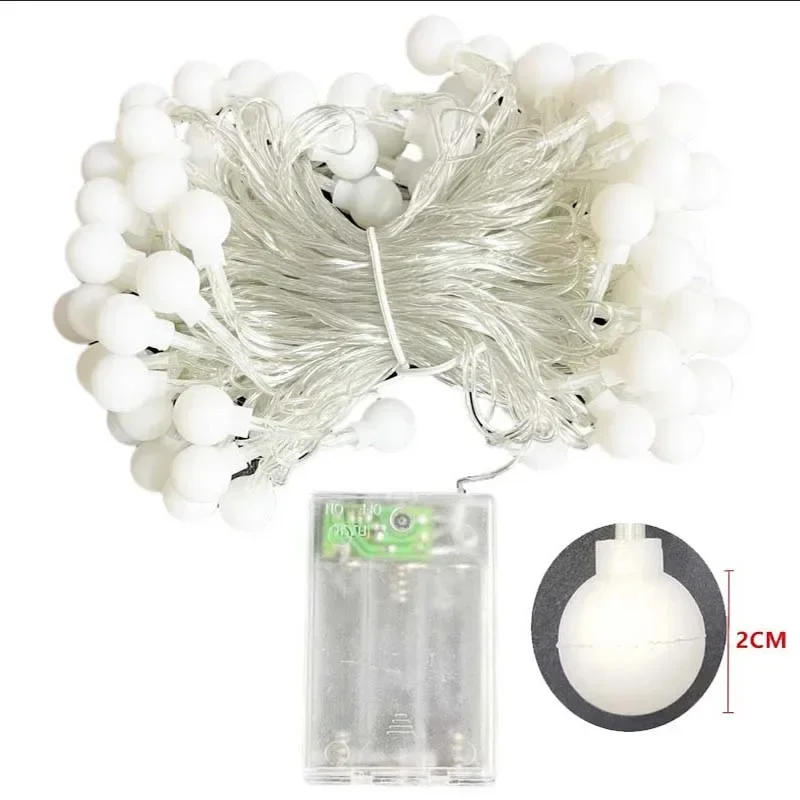 USB/batterie guirlande LED boule fée lumières chaîne étanche lampe extérieure noël vacances fête de mariage lumières décoration