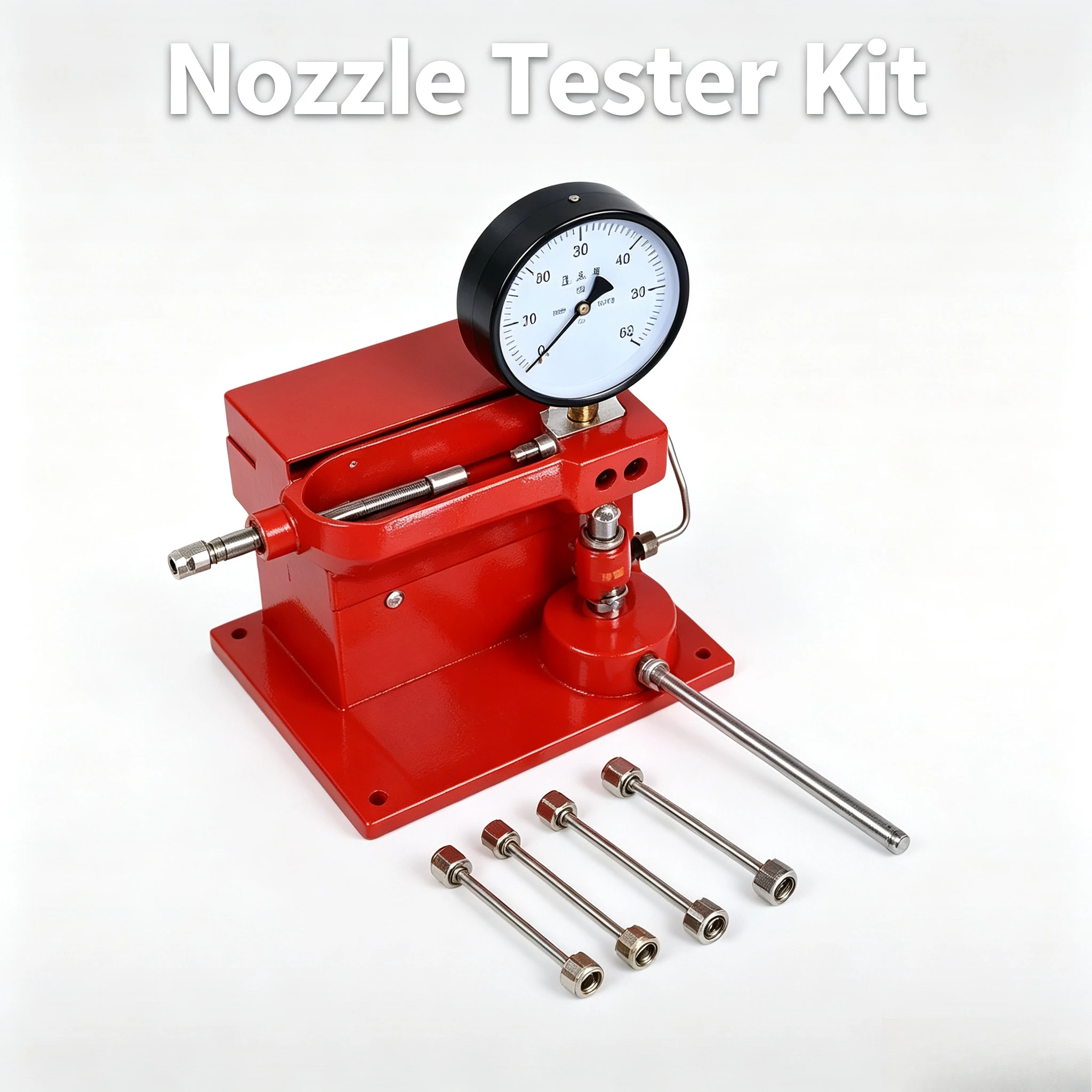 Handheld Fuel Injector Tester with Pressure Gauge, Portable Injector Calibration & Pressure Testing Tool