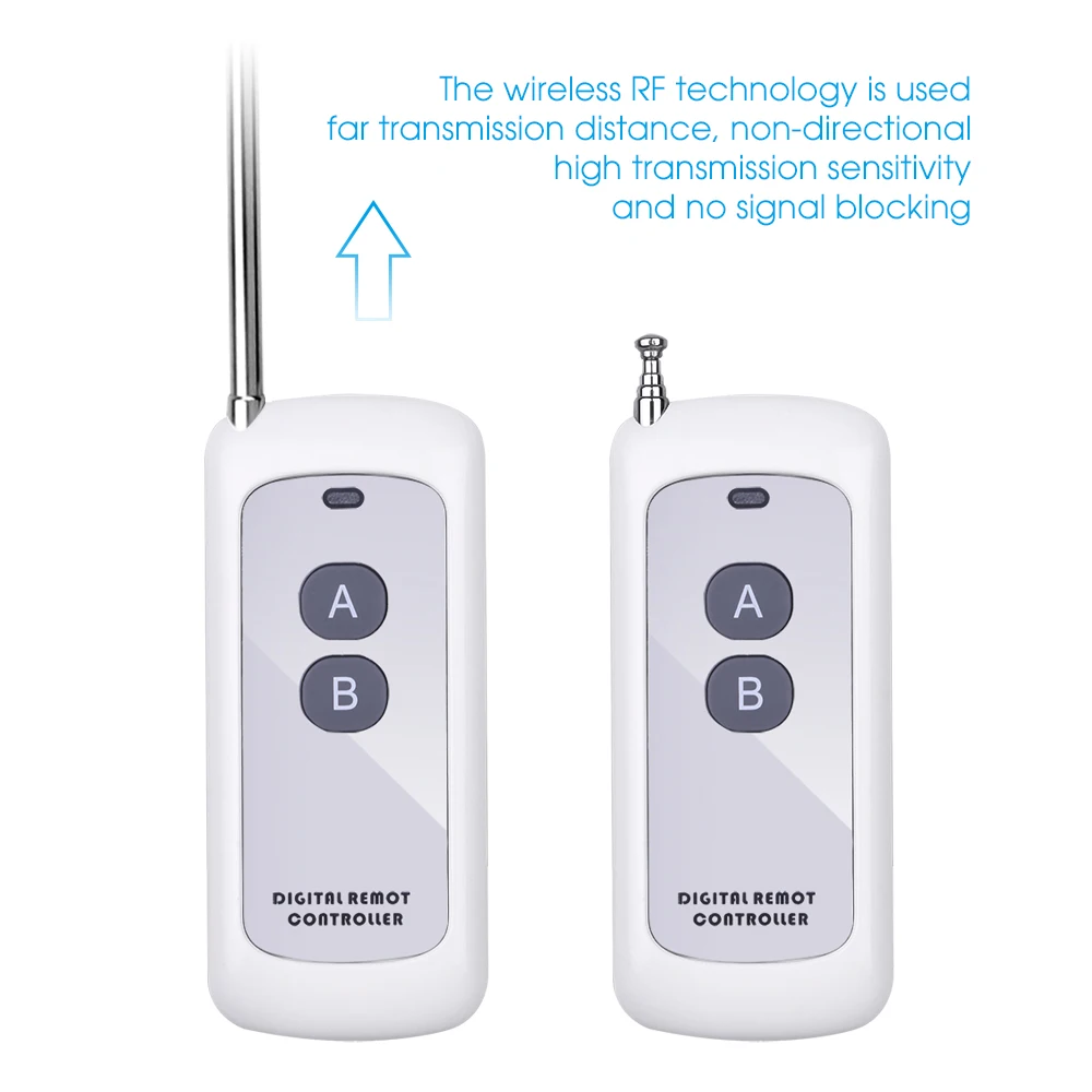 433Mhz Remote Control Learning Code 1527 RF Module Wireless 2/4/6/8 Button Antenna Reach 1000m Long Range