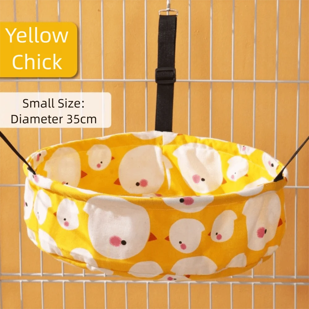 Chew-Proof Fabric All-Season Cat Hammock Adjustable Straps Winter Velvet Cage-Mounted Hanging Bed Wear-Resistant Material
