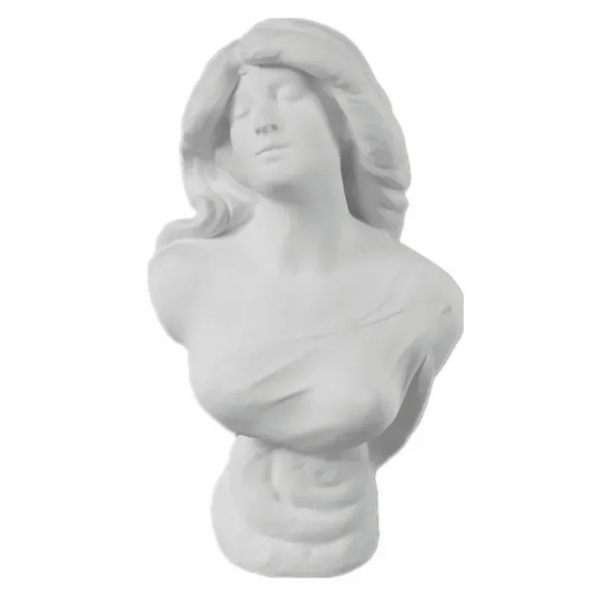 Western girl, plaster statue 3cm bust, plaster sculpture, art sketch teaching aids