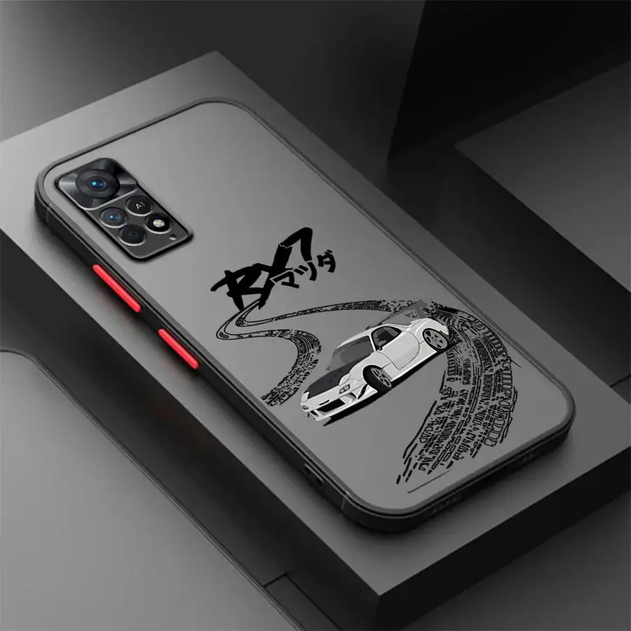 日本のJDMドリフトカー柄スマホケース Xiaomi Redmi Note 10S 11S 12C 12s A4 9 10 11 Pro 13C 13 14 12 Pro Plus A14C 9S対応