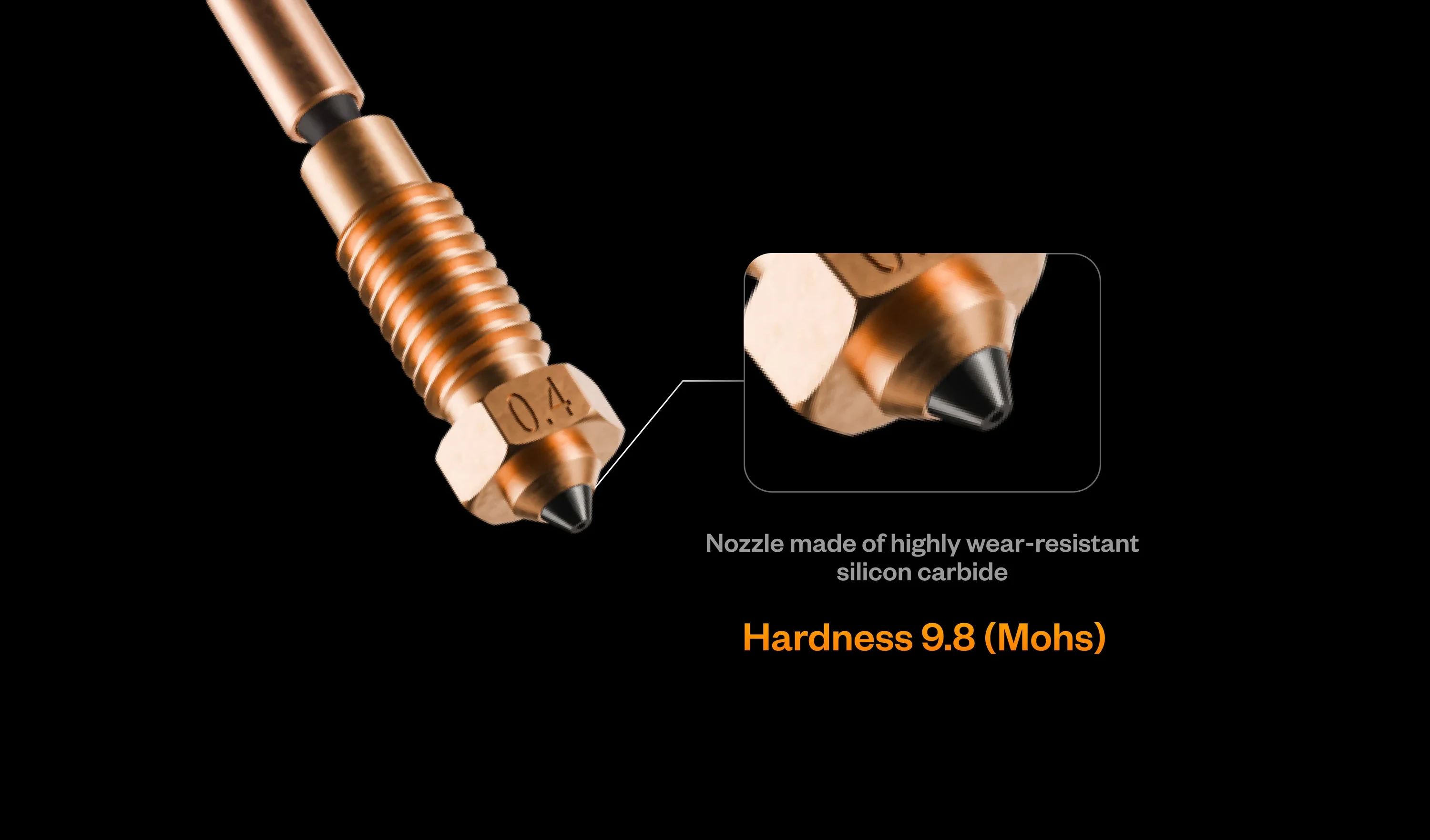 Trianglelab Phaetus MK4 MK4S SiC Nextruder Prusa Düse Siliziumkarbid-Düse + Heat Break mit EndCoat ™ Beschichtung für Doppelmachung des Effekts – Detail 6