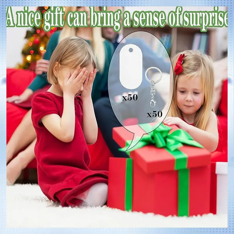 AD-Metal Sublimation Keychain Blanks,Sublimation Blanks Bulk For Keychains,Double Sided Sublimation Ornament Blanks