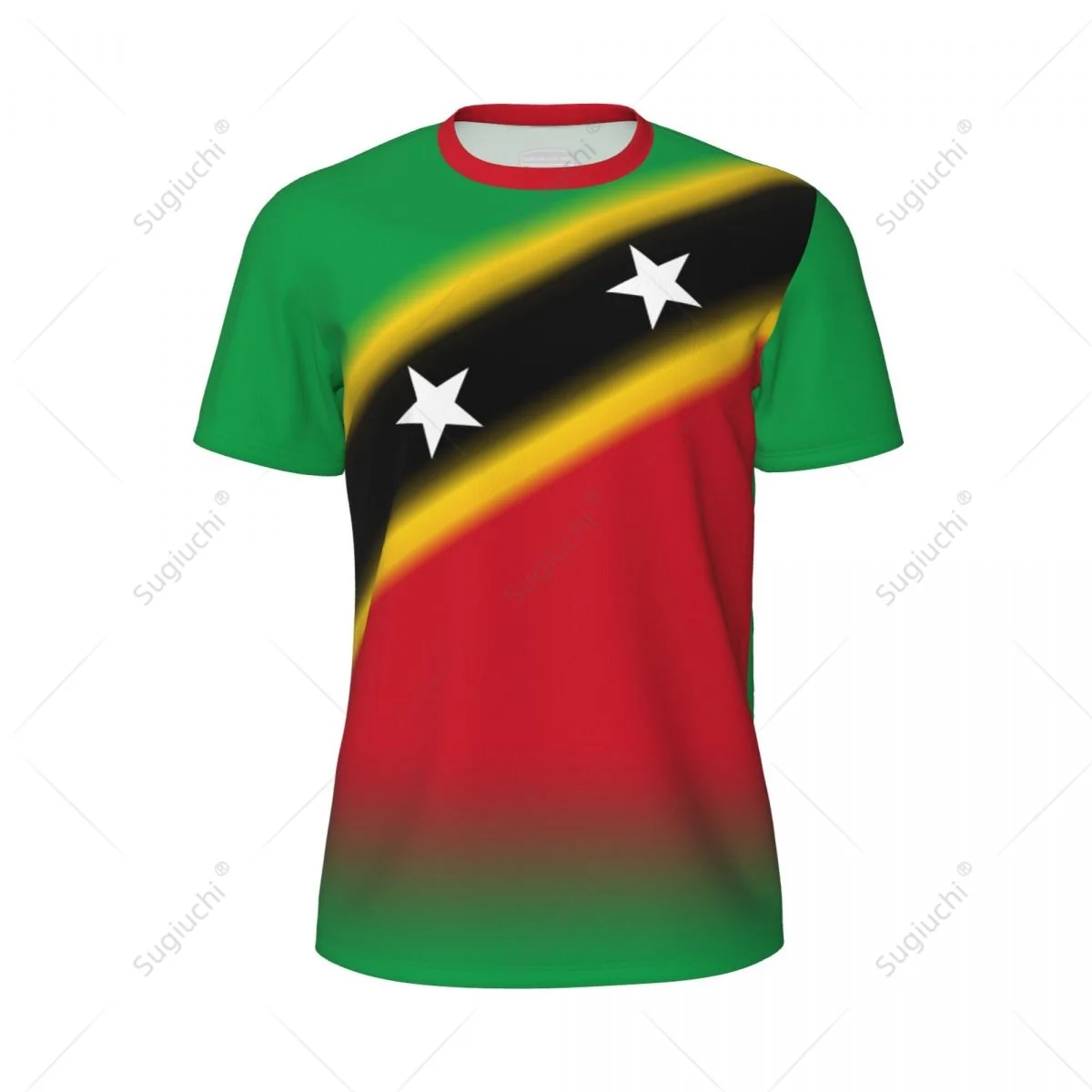 Sport Mesh T-Shirt Saint Kitts und Nävis Flagge für das Laufen Fahrrad Fußball Tennis Fußball Fitness T-Shirts 3d gedruckt benutzer definierte