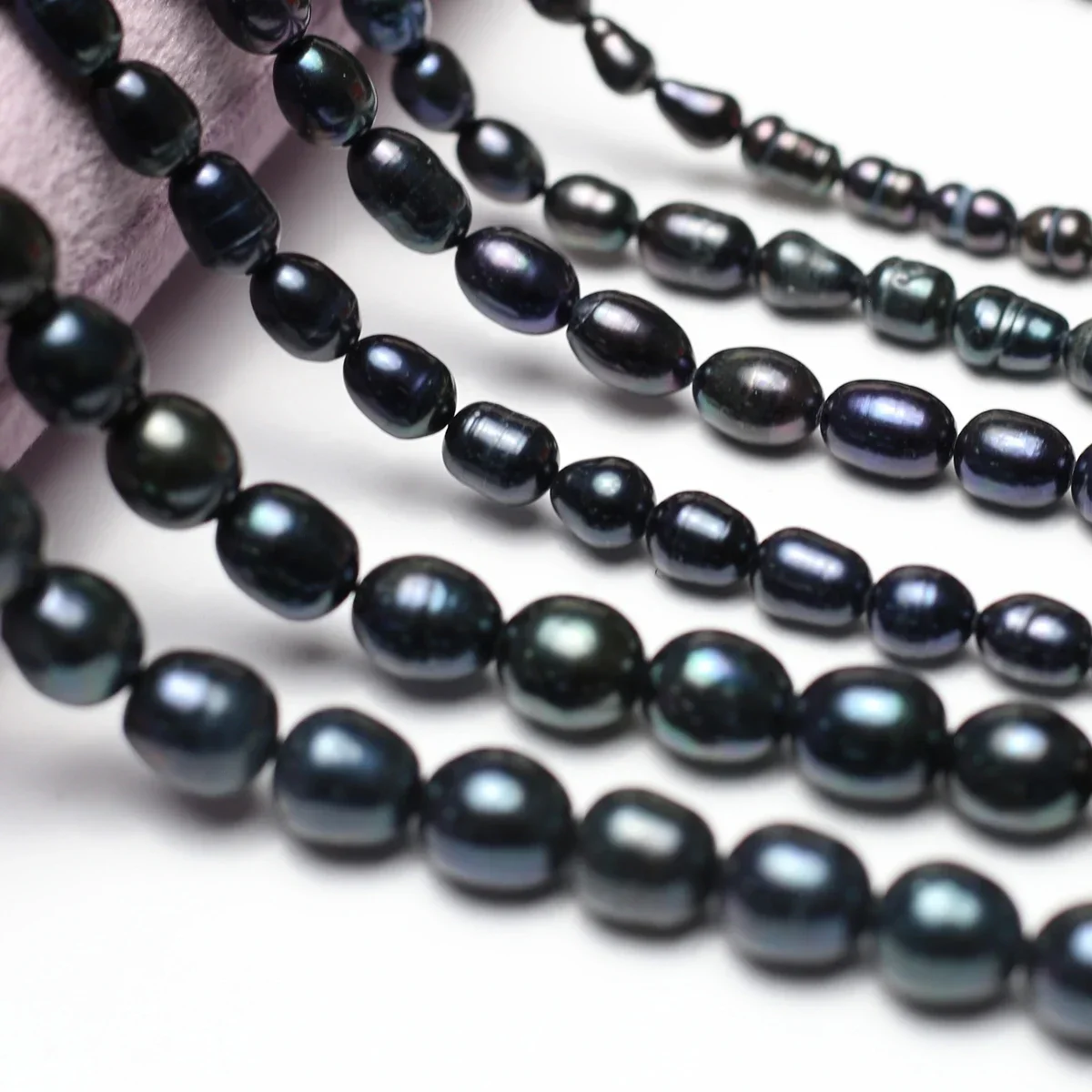 

Natural Freshwater Pearl Beads black Rice Shape Pearls Exquisite Loose Bead For Jewelry Making DIY Bracelet Necklace Accessory