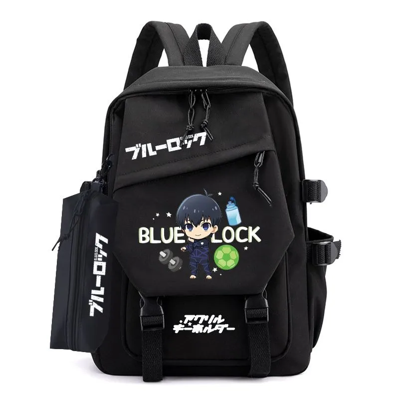 Anime BLUE LOCK Cosplay Isagi yoachi Chigiri Hyoma Bachira Meguru Seishiro Nagi Nylon Cute Pencil Case Campus Backpack School bag