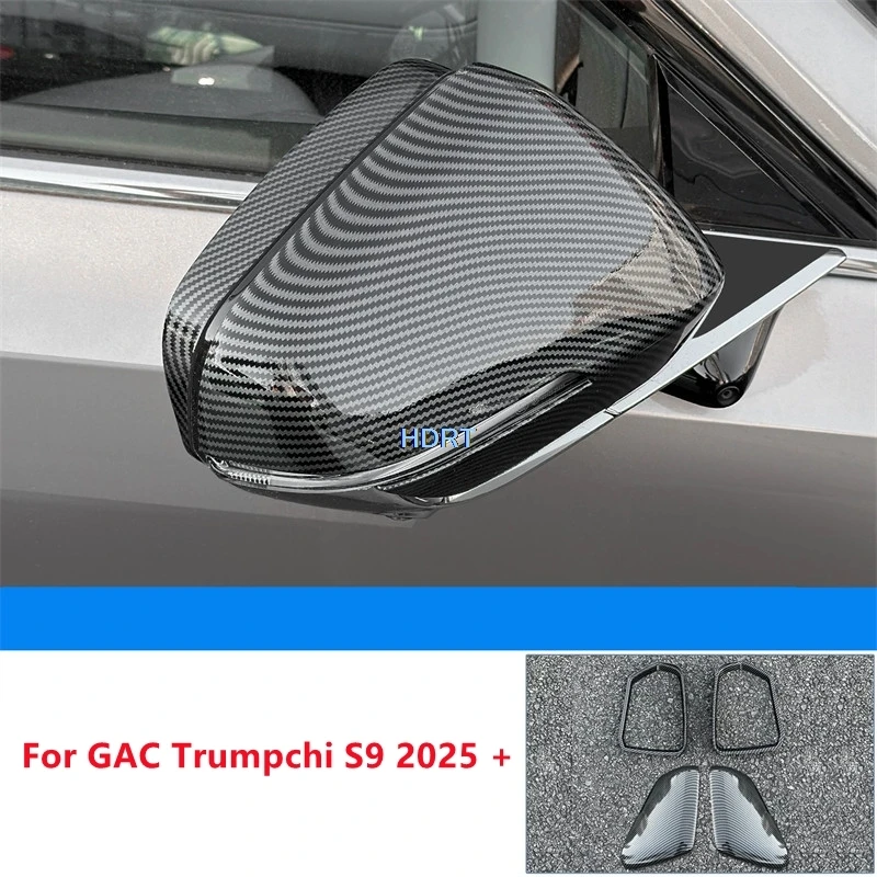 For GAC Trumpchi S9 2025 + Car Style Reverse Rear View Mirror Cover Rain Visor Protector Decoration Accessories Exterior Sticker