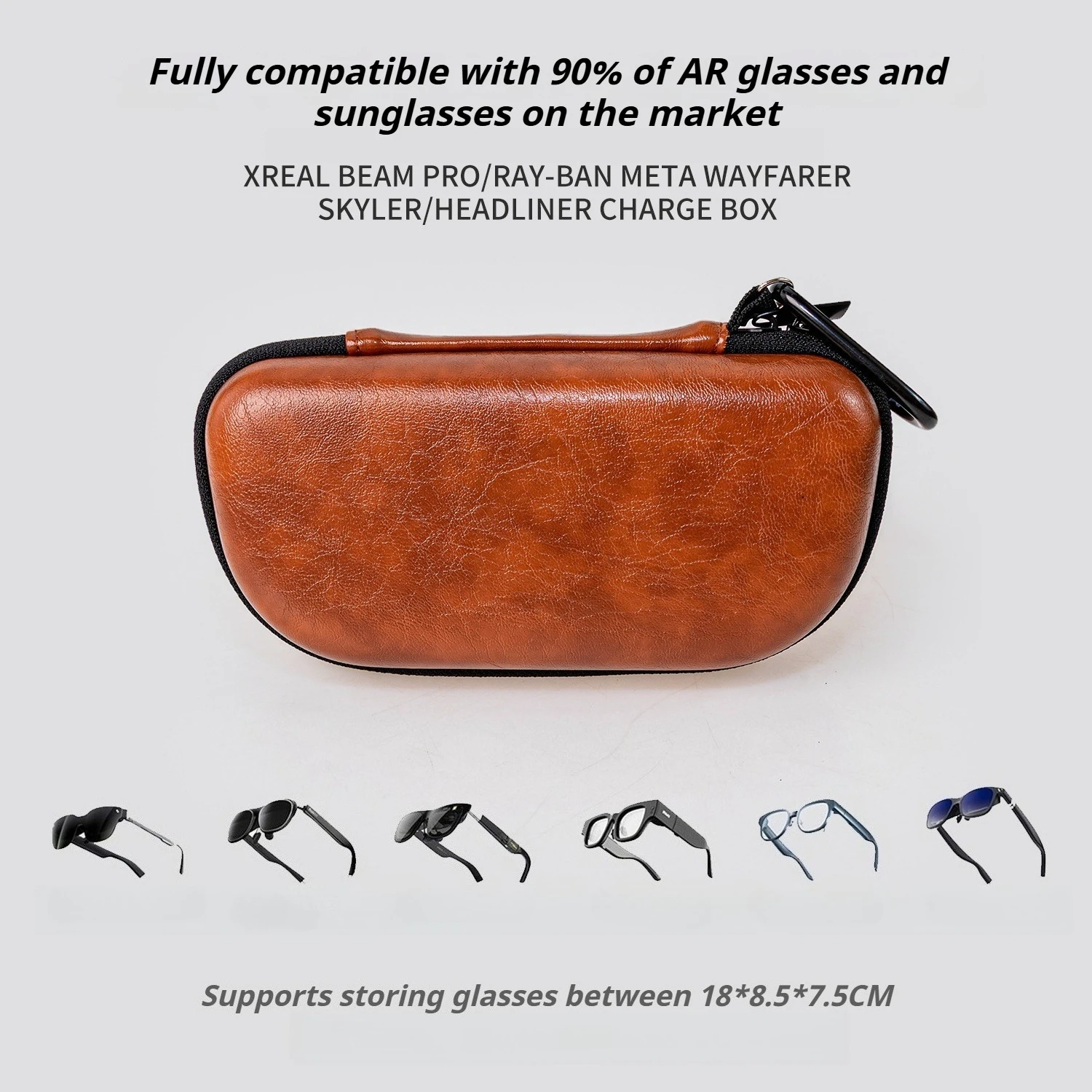 ل RayBan ميتا Wayfarer RW4008/RW4006 كوة RW4010 العلوي RW4009/RW4009F حقيبة محمولة المضادة للسقوط بولي Leather الجلود VR نظارات حقيبة