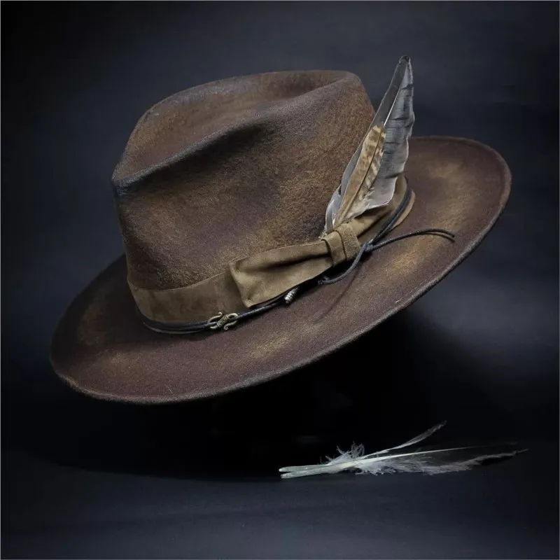 A felt hat decorative top and teardrop
