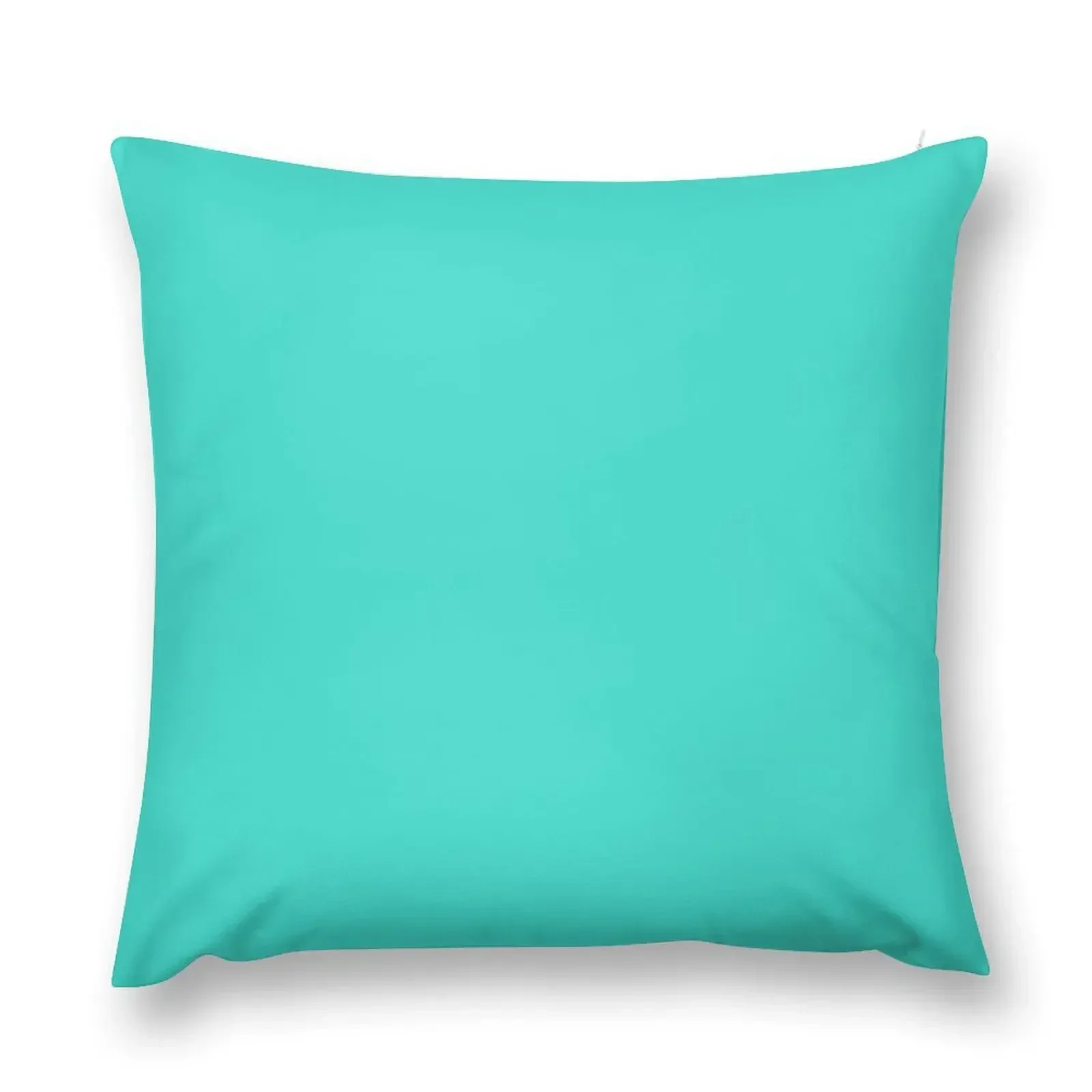 PLAIN TURQUOISE -100 TURQUOISE AND AQUA AND CYAN SHADES ON OZCUSHIONS ON ALL PRODUCTS Throw Pillow Sofa Cushion pillow