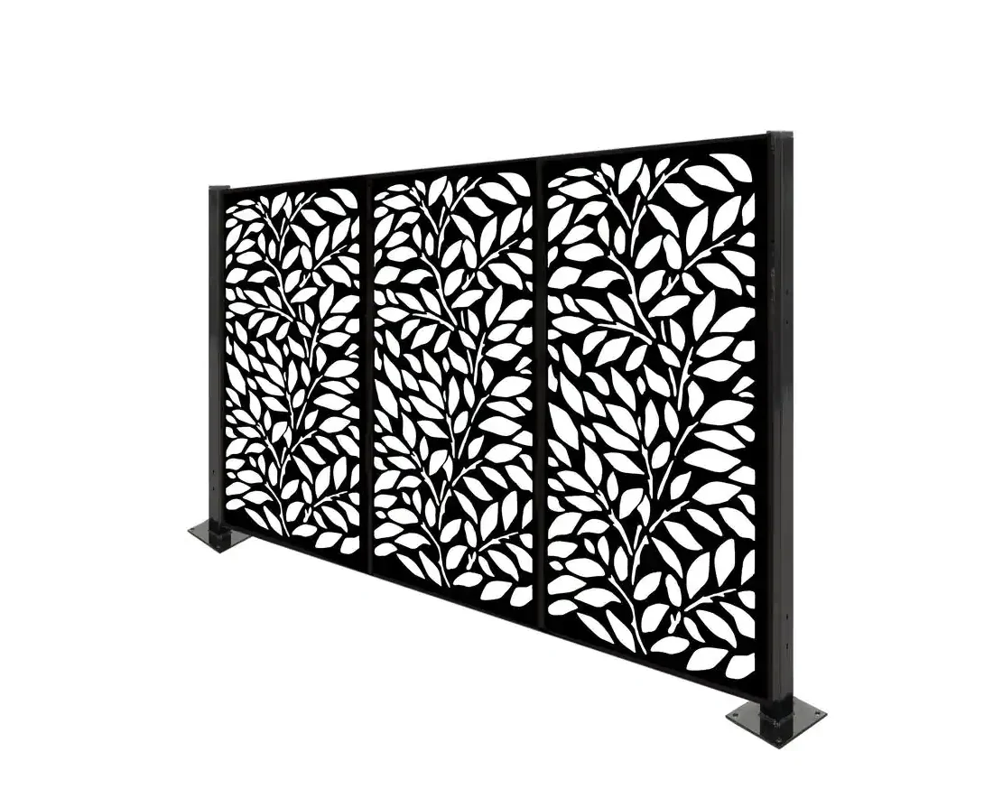 High Quality Outdoor Metal Black Privacy Fence Screen