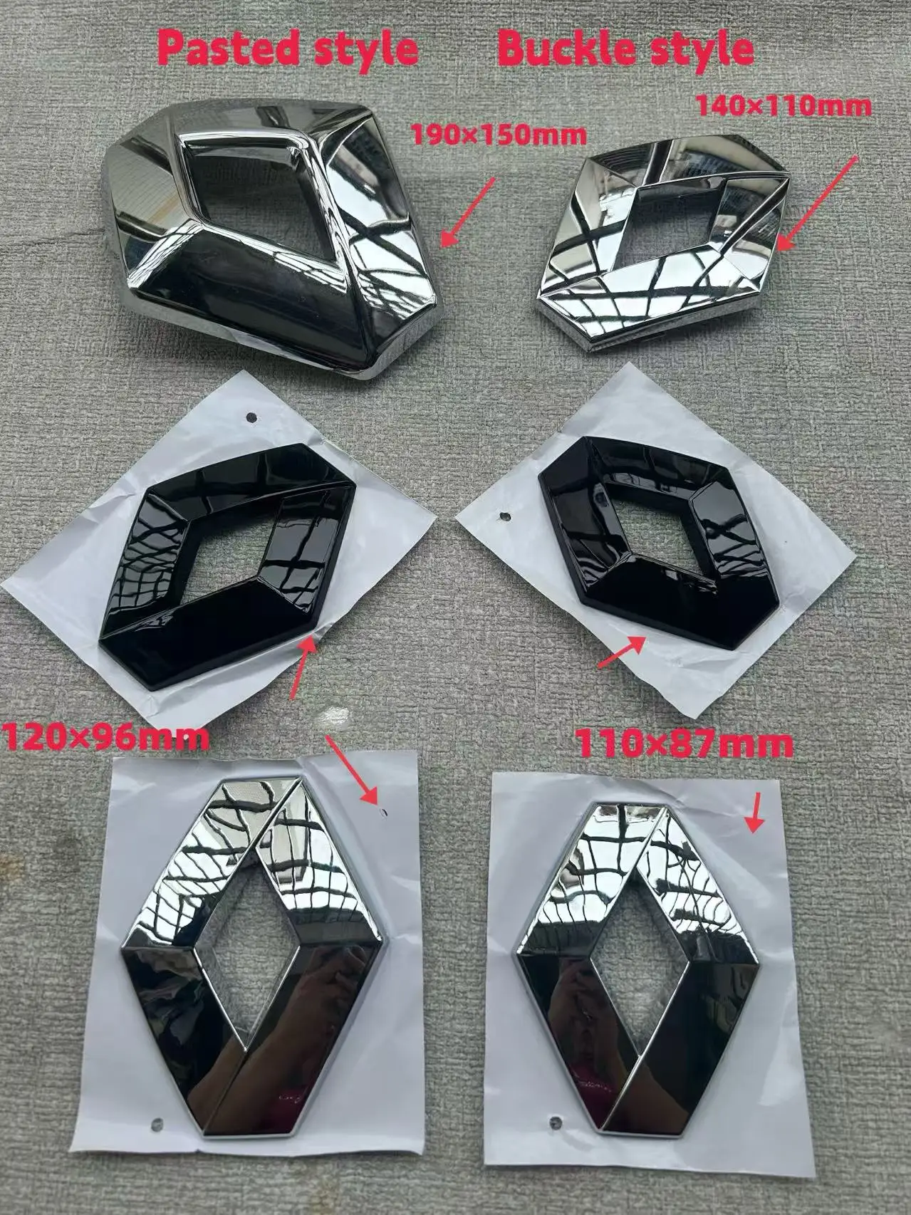 Emblema Delantero o Trasero para Renault Trafic, Duster, Megane, Clio, Fluence, Logan, Captur, Arkana, Laguna, Zoe RS – Modificación