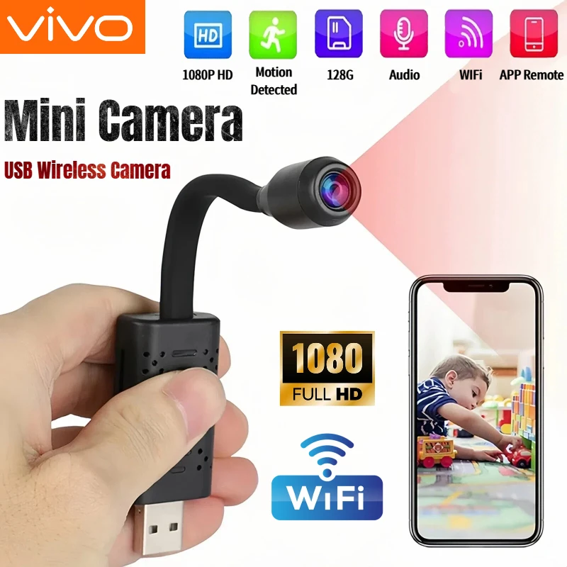 

Мини-камера VIVO HD 1080P с Wi-Fi, портативная беспроводная видеокамера, видеорегистратор с поддержкой удаленного просмотра, камера для домашней безопасности