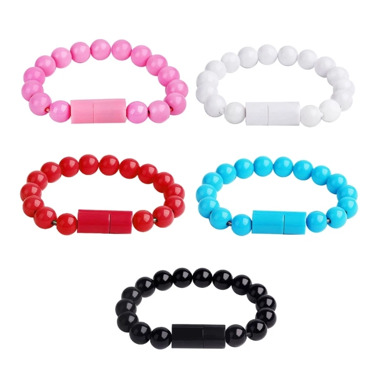 Bead Bracelet USB Cable for Phones Universal Portable Charging sync- Data Cable Drop Shipping