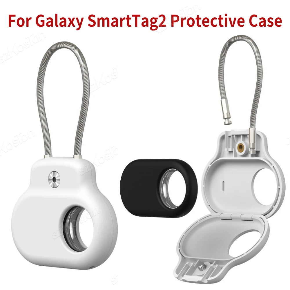 For Galaxy SmartTag2 Protective Case Skin with Lock Buckle For Galaxy Smart Tag2 Anti-lost Tracker Holder Cover Hard PC Shell