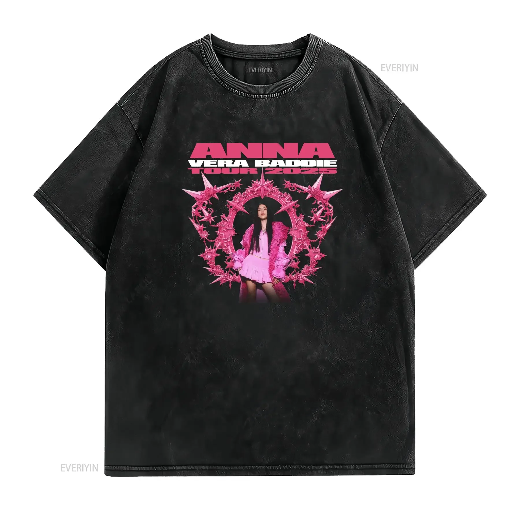T shirt A Nna Vera Baddie con girocollo classico e logo del rapper tessuto leggero ed elasticizzato vestibilità regolare