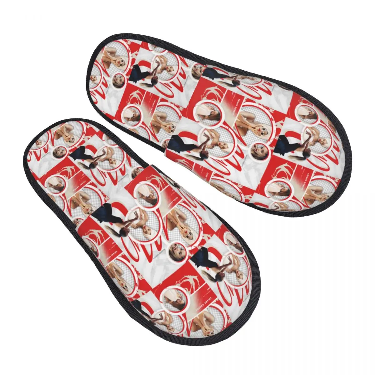 Custom Ariana Grande Popular Singer Memory Foam Slippers Women Cozy Warm House Slippers