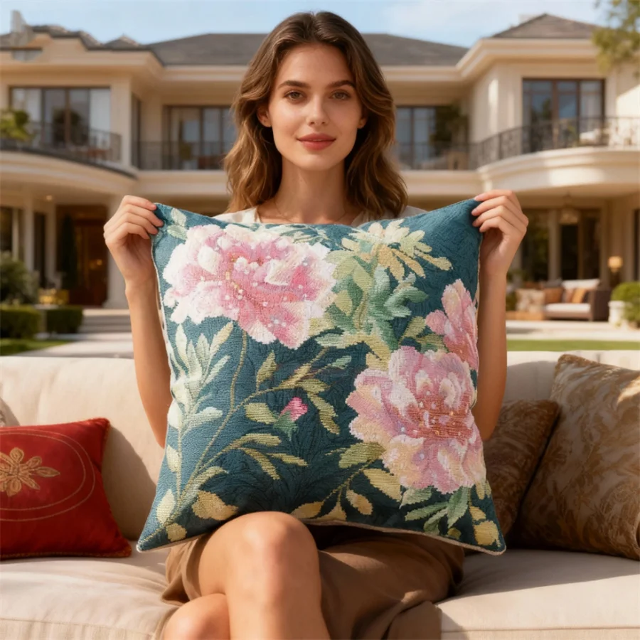 sunflower 2026 New style printed Canvas DIY cross stitch pillow cushion kits sets arts adult Craft Embroidery Needlework Sewing