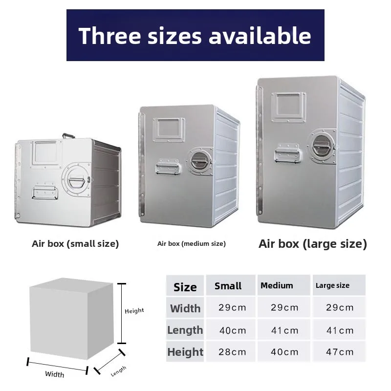 Aircraft storage box, locked storage box, drawer type car finishing box
