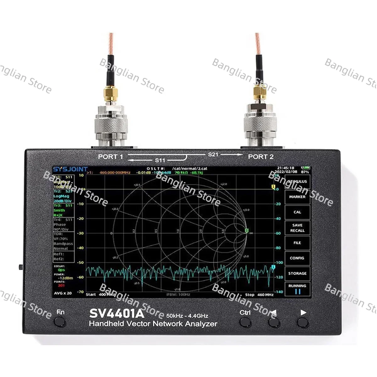 SV4401A Vector Network Analyzer 7 Inch Touch LCD 50KHz-4.4GHz HF VHF UHF Antenna Analyzer Update From for Nanovna Vna