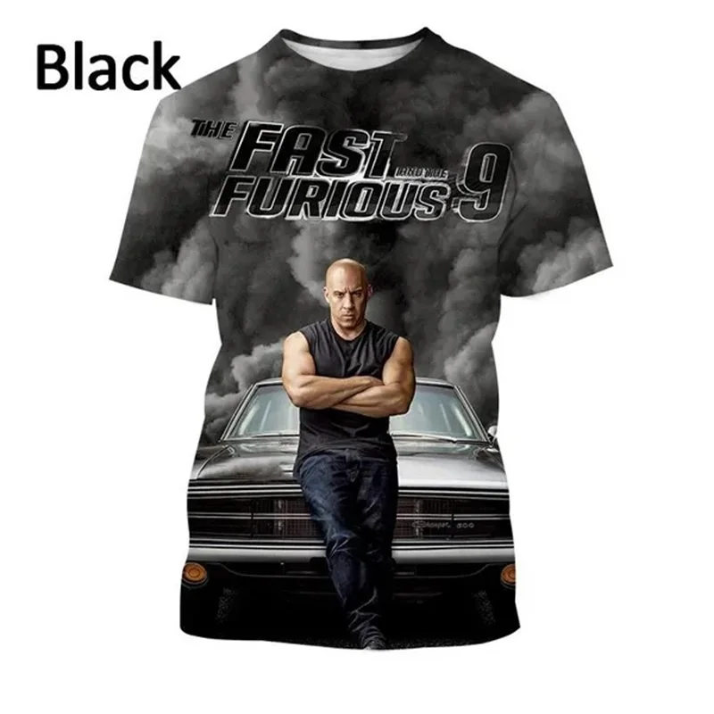 Latest Fast And Furious T-shirt For Men Women 3D Printed Short-sleeved Casual Movie Unisex Tees Shirt Personality Racing Tshirts