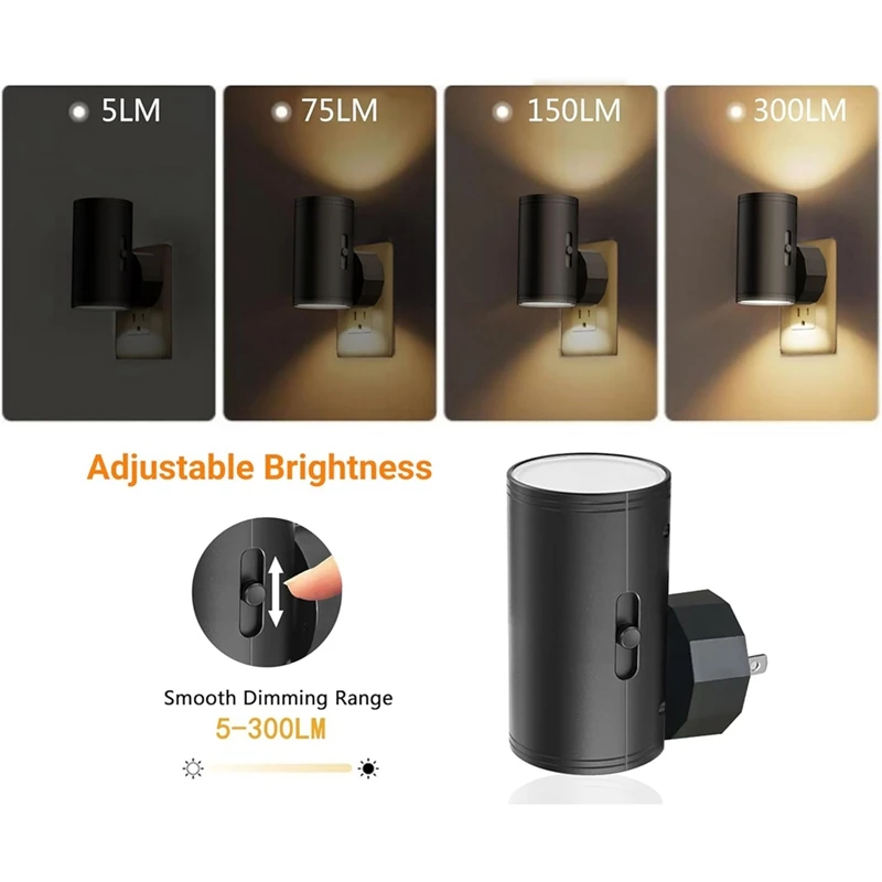 LED Night Lights Plug Into Wall 3 Colors With Remote Control Dimmable Night Lights For Hallway Bedroom Stairs