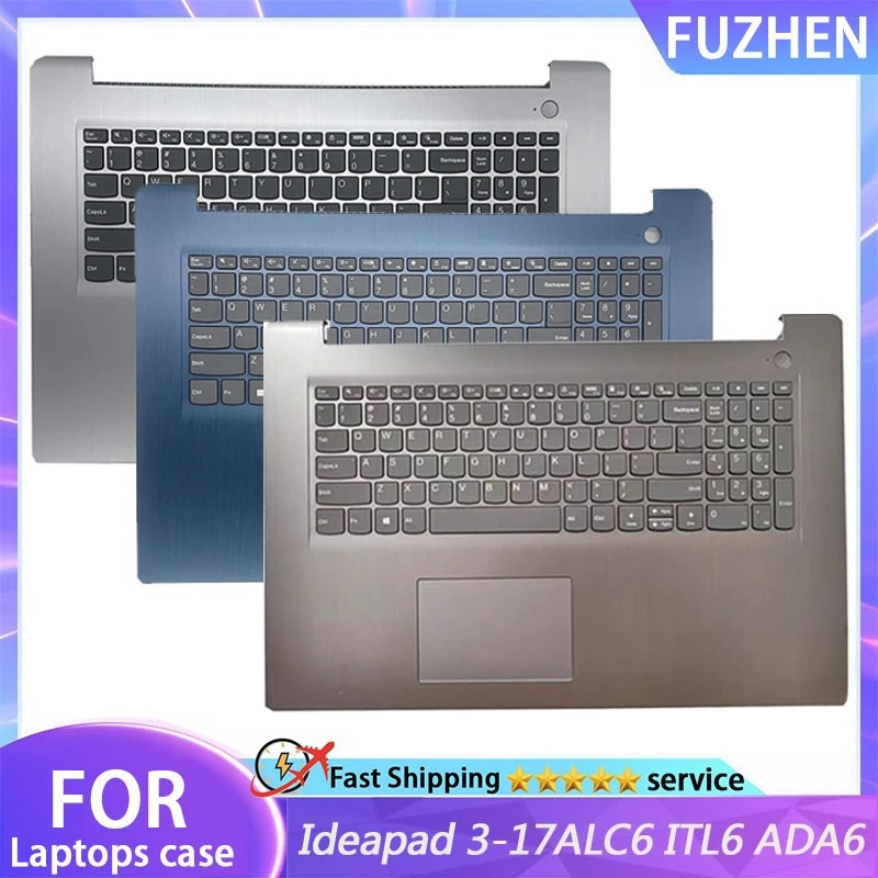 

New For Ideapad 3-17ALC6 ADA6 ITL6 laptop keyboard with C-shell assembly palm rest/main unit cover keyboard/gray/blue/silver