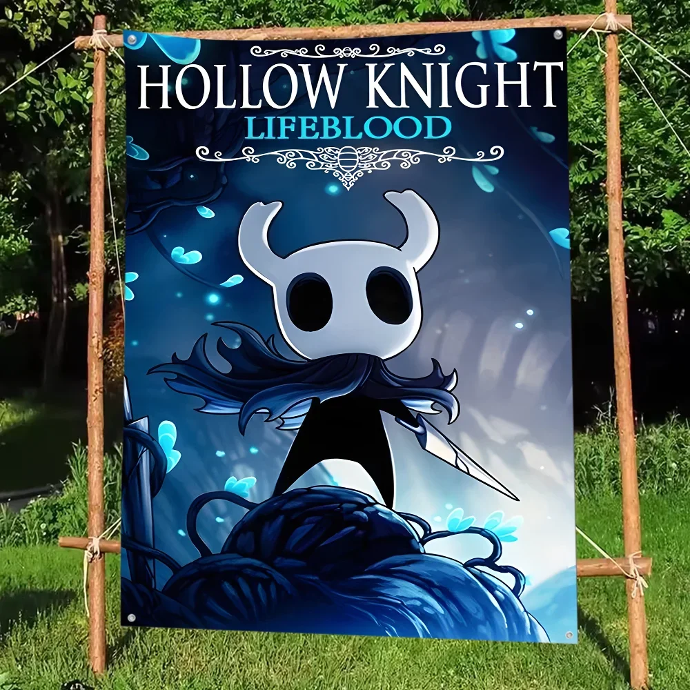 

H-Hollow Knight Game Flag DIY Flag For Family Group Party Living Room Home Dorm Decor Wall Art Decor Banner