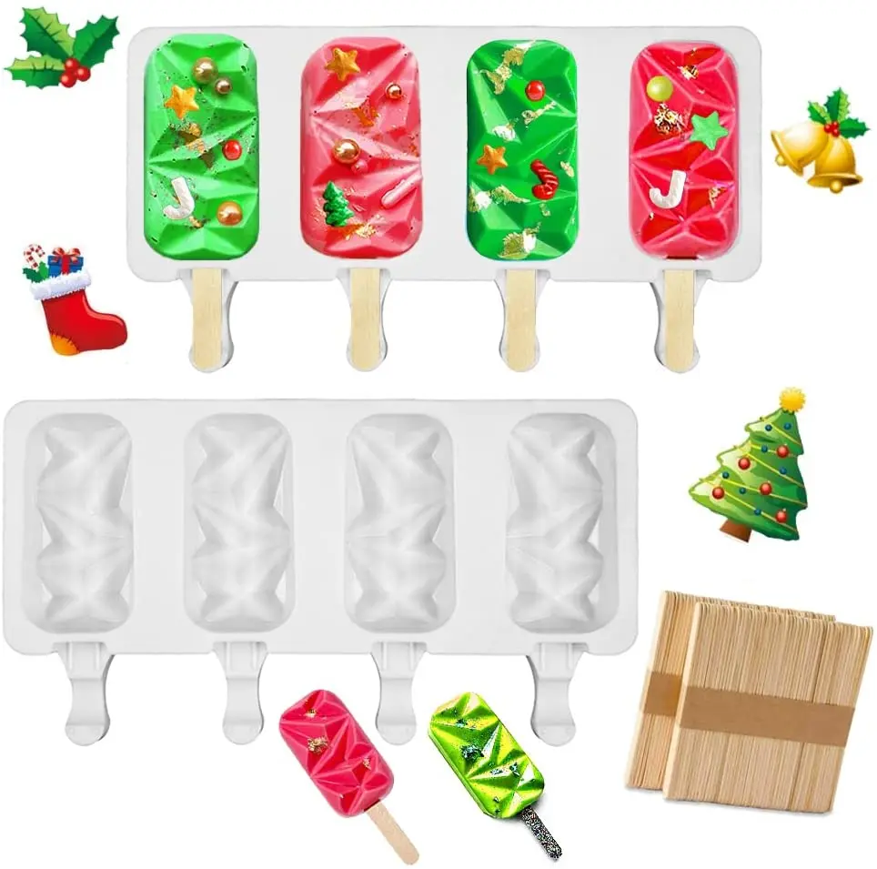 Summer Silicone Popsicle Mold Ice Cream Mould Summer DIY Homemade Ice Cube Tray Ice Pop Block Freezer Juice Dessert Maker Tool