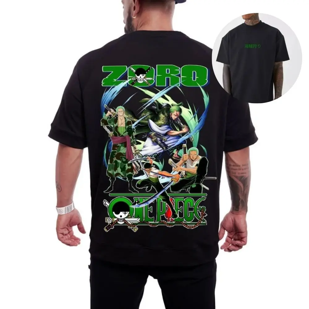 

One Piece Japanese Anime Print Cotton T-Shirt Luffy Zoro Men Women Casual Short Sleeve Tee Luffy T-shirt Casual Streetwear Tops