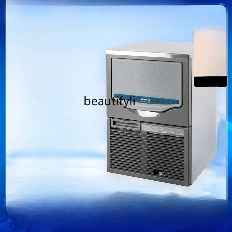 Ice Maker Small Large Fully Automatic Coffee Milk Tea Shop Bar Commercial Ice Making
