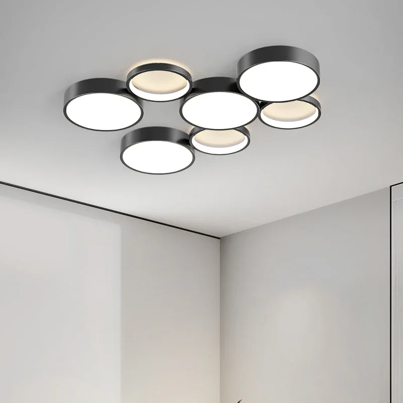 Imagem -06 - Led Minimalista Smart Ceiling Lights Modern Circles Combination Lighting Home Decor Fixtures Living Room And Bedroom