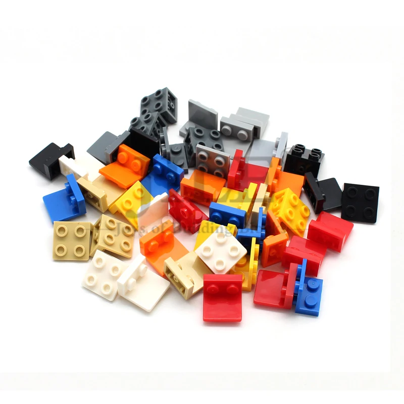 20pcs MOC 99207 Bracket 1x2 2x2 Inverted Building Blocks DIY Figure Standing Base Plate Display Assemble Brick Construction Toys