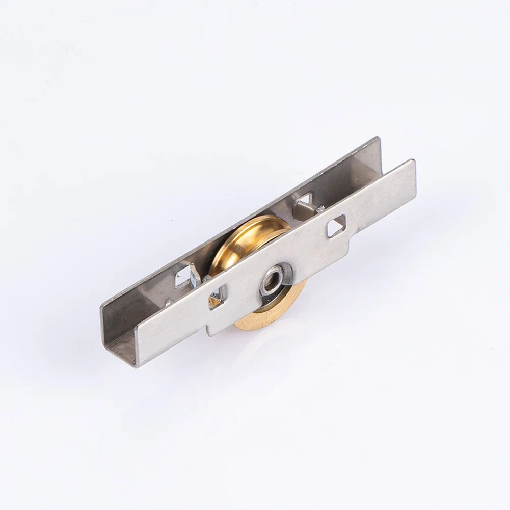 Precision Engineered Groove Pulleys for Frameless Glass Doors Using Stainless Steel Parts and Copper Wheel Inserts