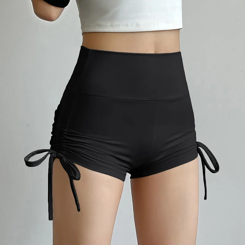 Sports Shorts for Women Gym Quick Dry Biker Shorts gym side drawstring Fitness Workout Yoga Shorts