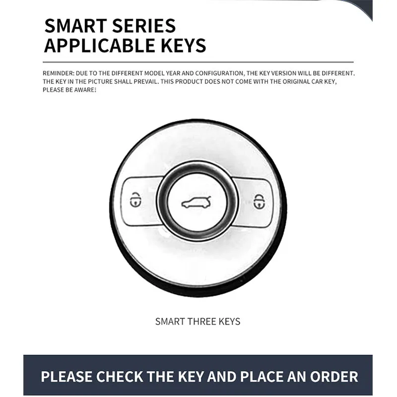 Zinc Alloy Leather Car Key Case Cover Protection Shell for Mercedes Benz SMART Fortwo 1 BRABUS 1 Benz SMART Auto Accessories