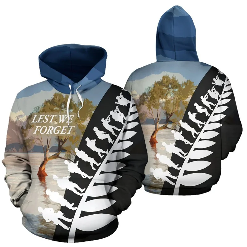 

Lest We Forget New Zealand 3D Print Hoodie Men Camo Streetwear New In Hoodies & Sweatshirts Women Kids Sports Hoody Pullover